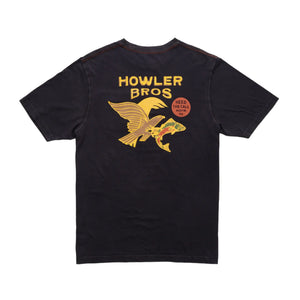 Howler Brothers Cotton Pocket T-Shirt - Osprey Prey : Black