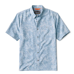 Orvis M's Printed Tech Chambray S/S