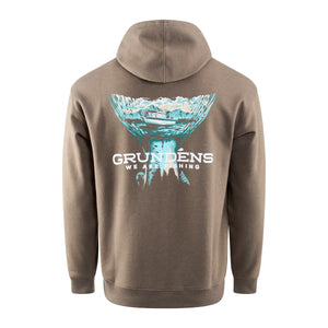 Grundens M's Salmon Tailscape Hoodie