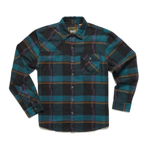 Howler Brothers Harker's Flannel - Backdrop Plaid : Phantom Blue