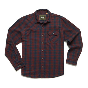 Howler Brothers Harker's Flannel - Barrett Plaid : Burgundy
