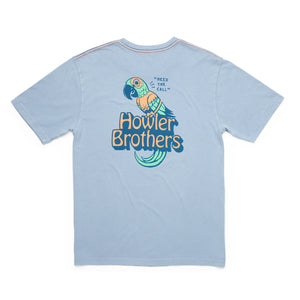 Howler Brothers Cotton T - Chatty Bird : Dusty Blue