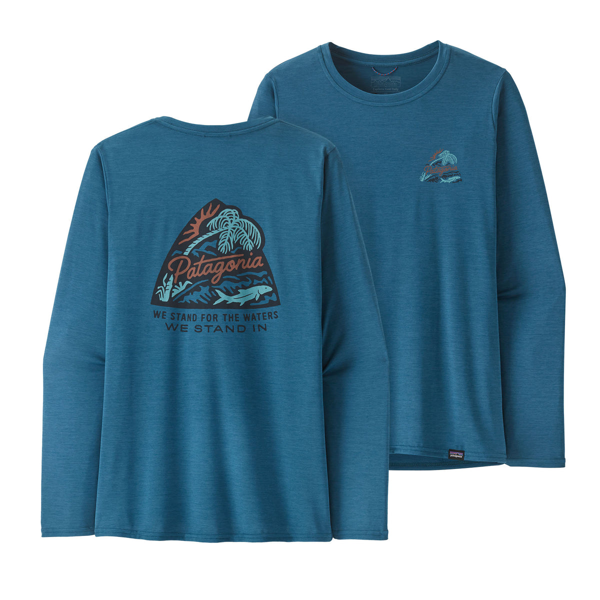 Patagonia W's L/S Capilene Cool Daily Graphic Shirt - Waters - DQ