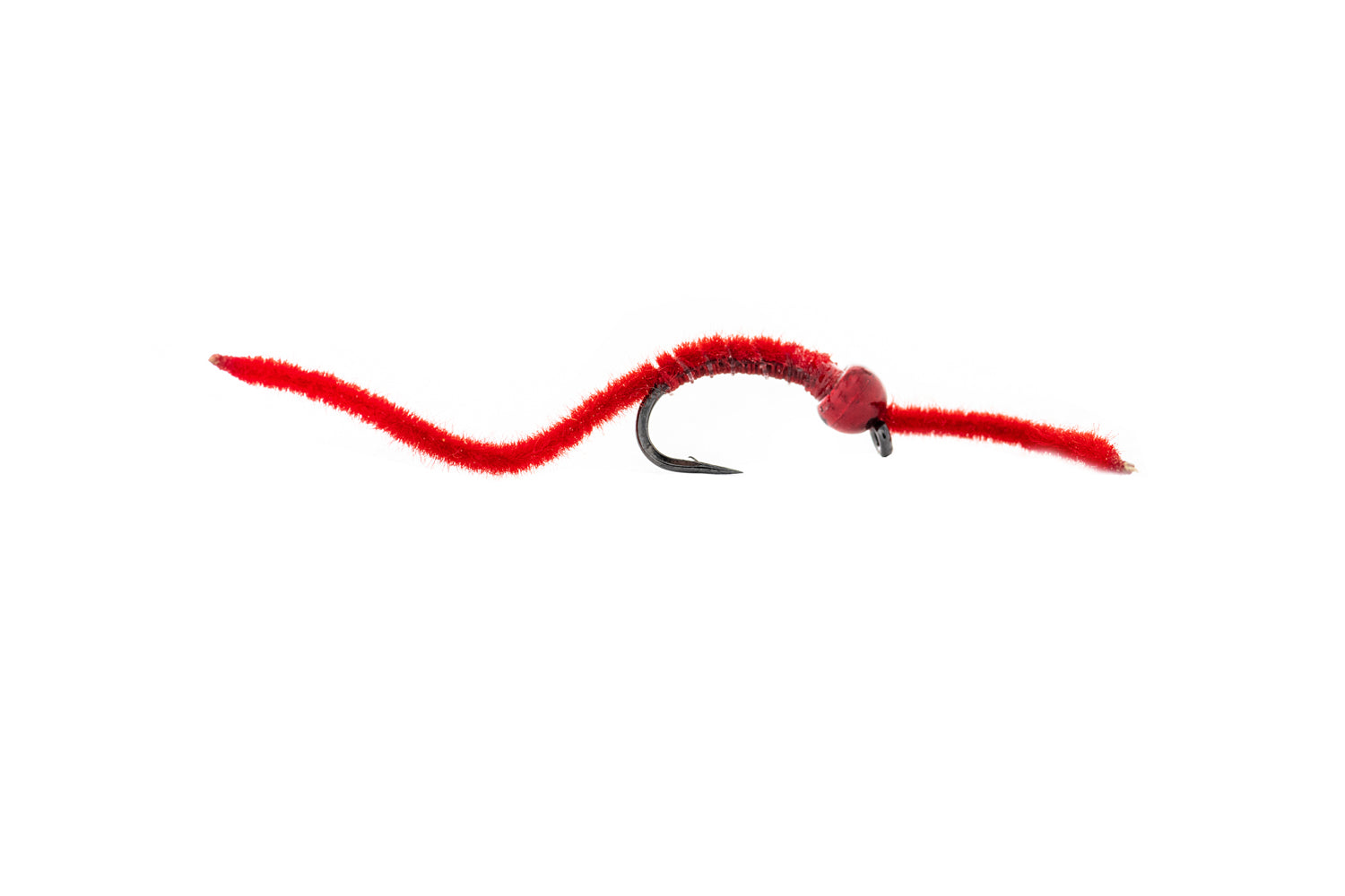 Montana Fly Company Tungsten BH Micro Worm - Red (3-Pack)