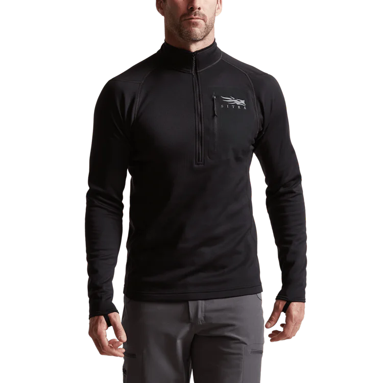 Sitka M's Core Midweight Zip-T - Solid Color