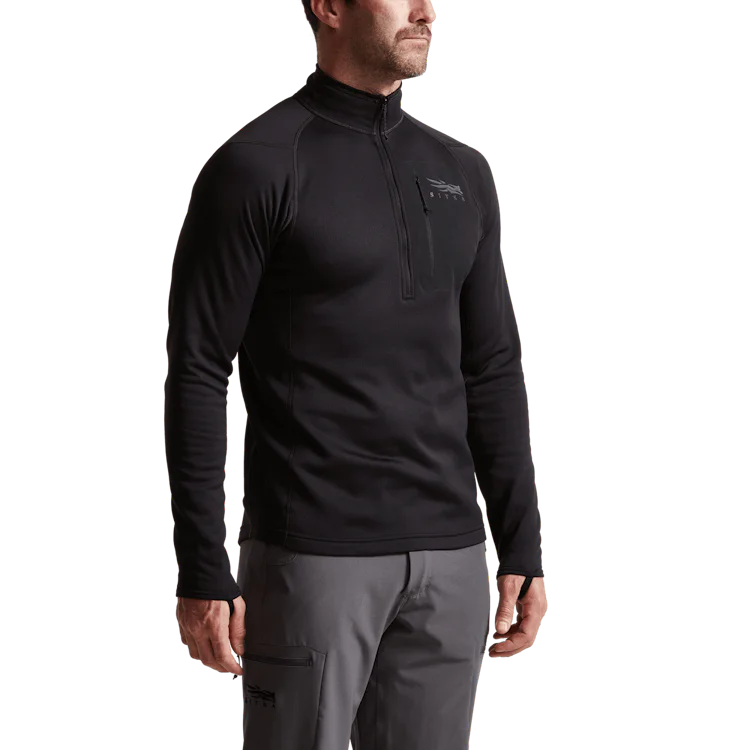 Sitka M's Core Midweight Zip-T - Solid Color