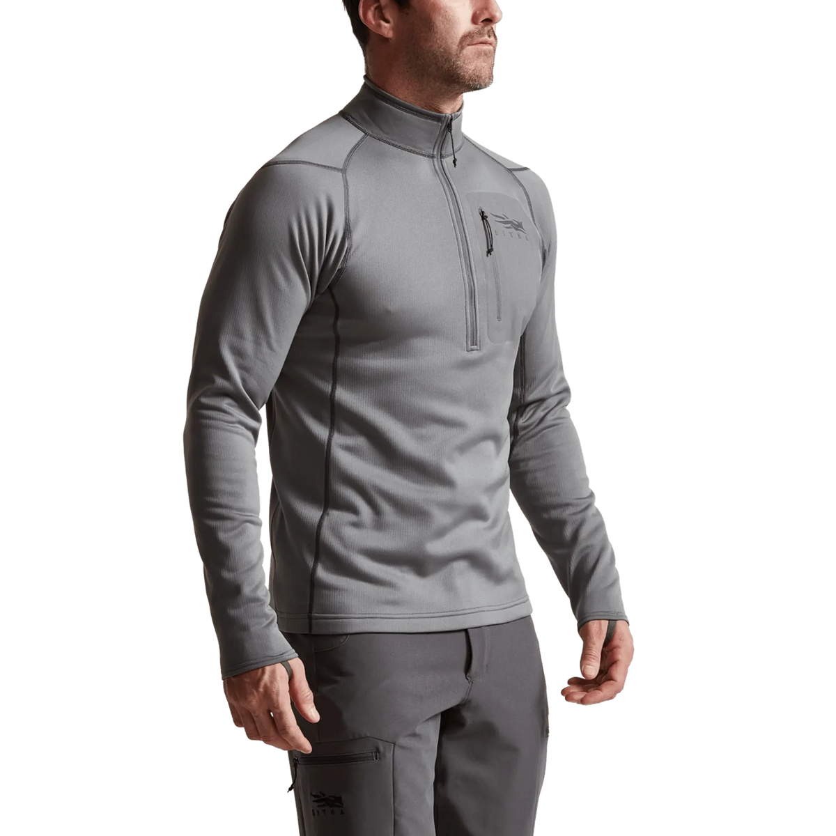 Sitka M's Core Midweight Zip-T - Solid Color