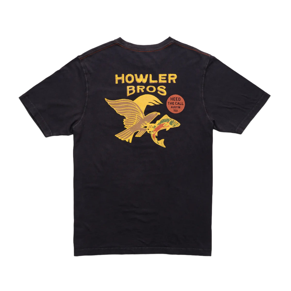 Howler Brothers Cotton Pocket T-Shirt - Osprey Prey : Black
