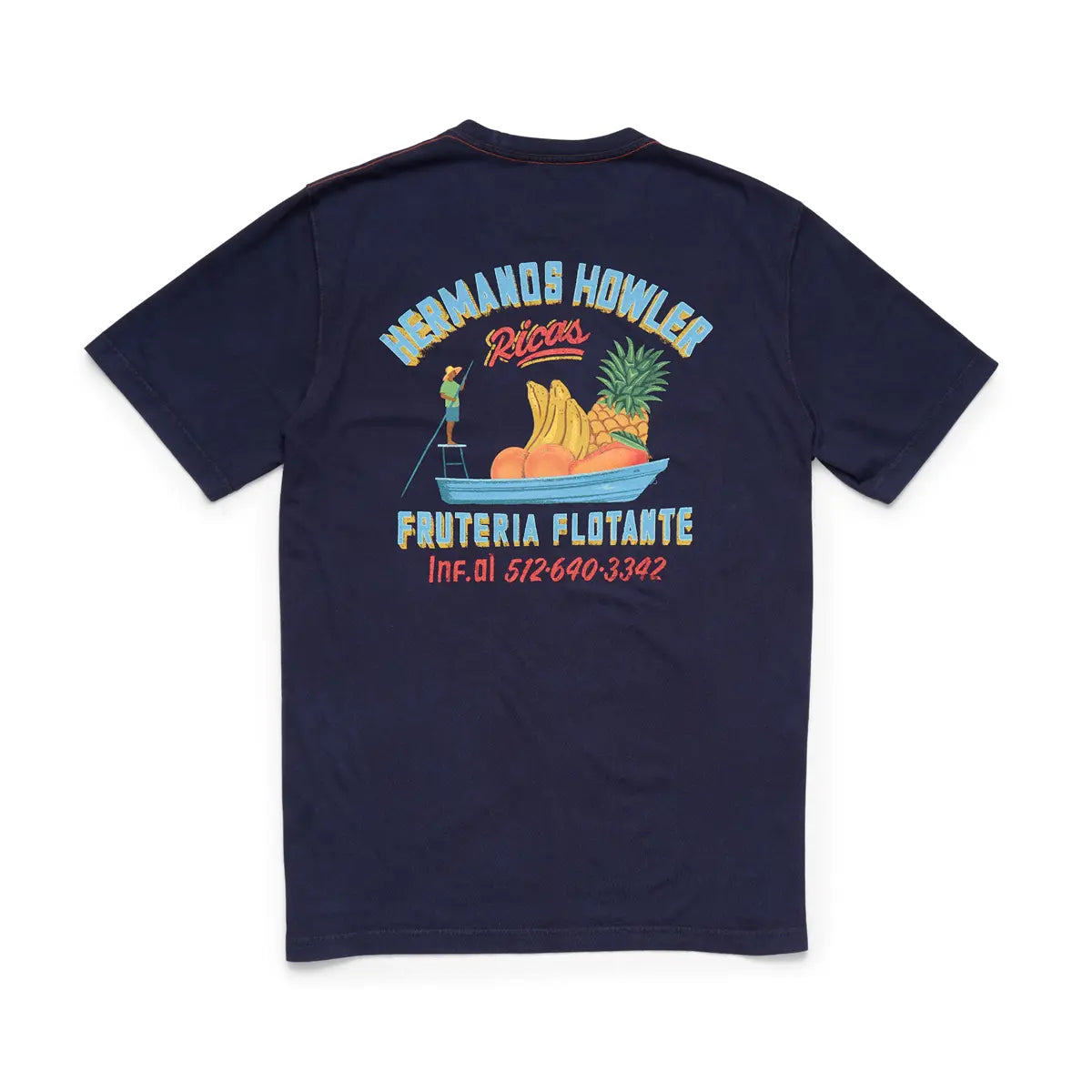 Howler Brothers Cotton Pocket T-Shirt - Fruteria Flotante - Navy