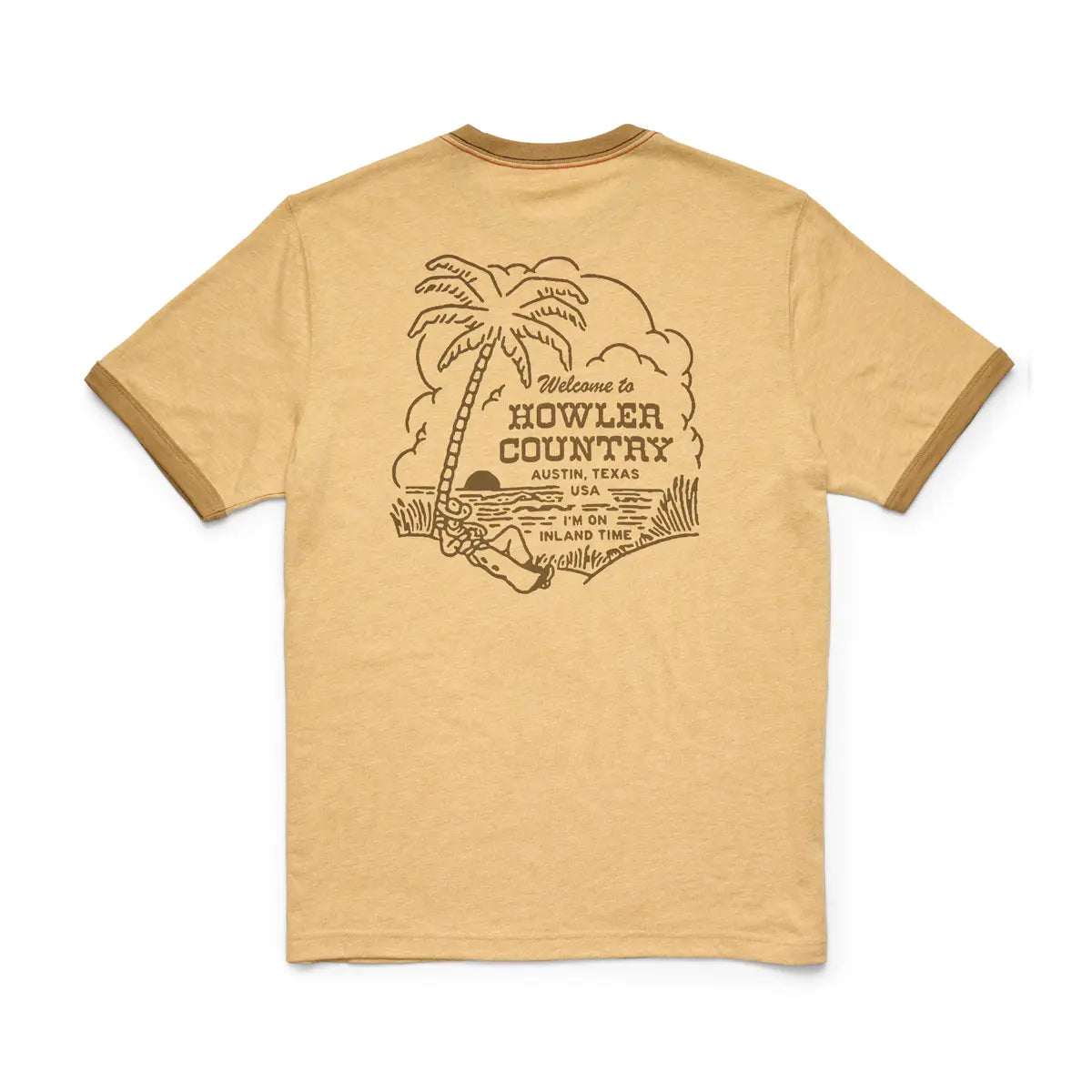 Howler Brothers Cotton Ringer Tee - Howler Country - Honey Heather