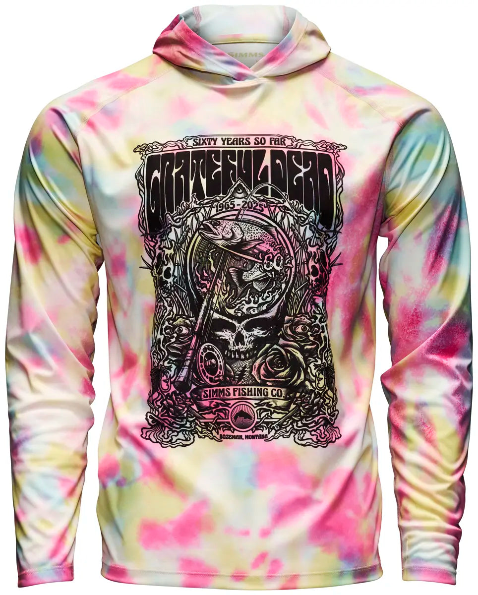 Simms M's Grateful Dead SolarTech Hoody - Limited Edition - Fountain Print