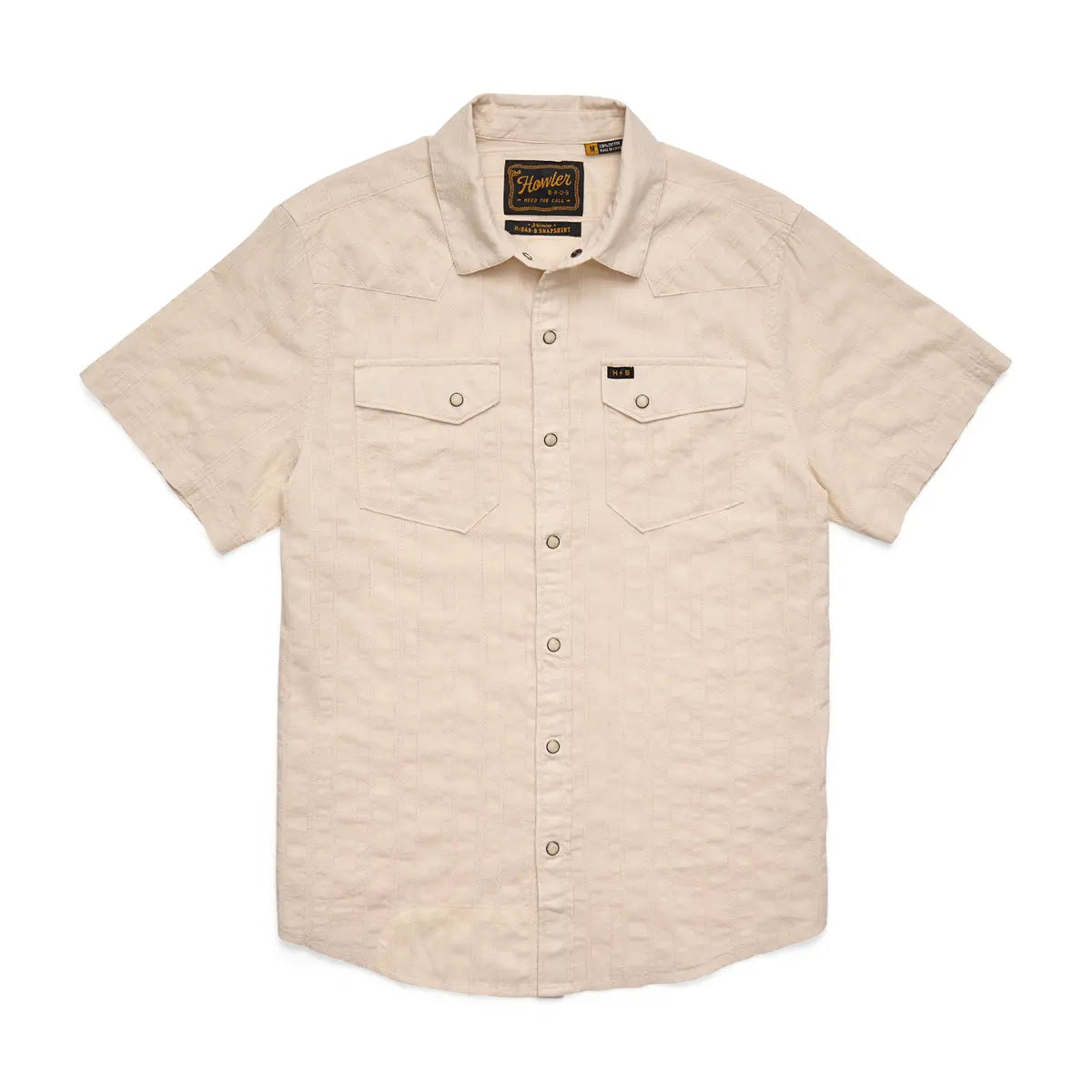 Howler Brothers H Bar B Snapshirt - Eyelet Stripe - Off White