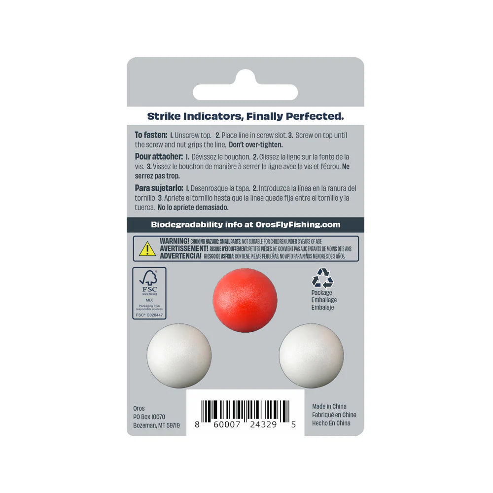 Oros Strike Indicator 3-Pack - Red/White