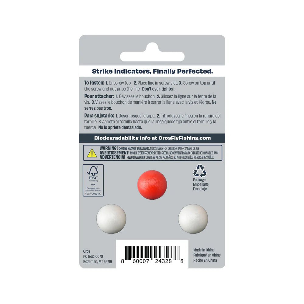 Oros Strike Indicator 3-Pack - Red/White