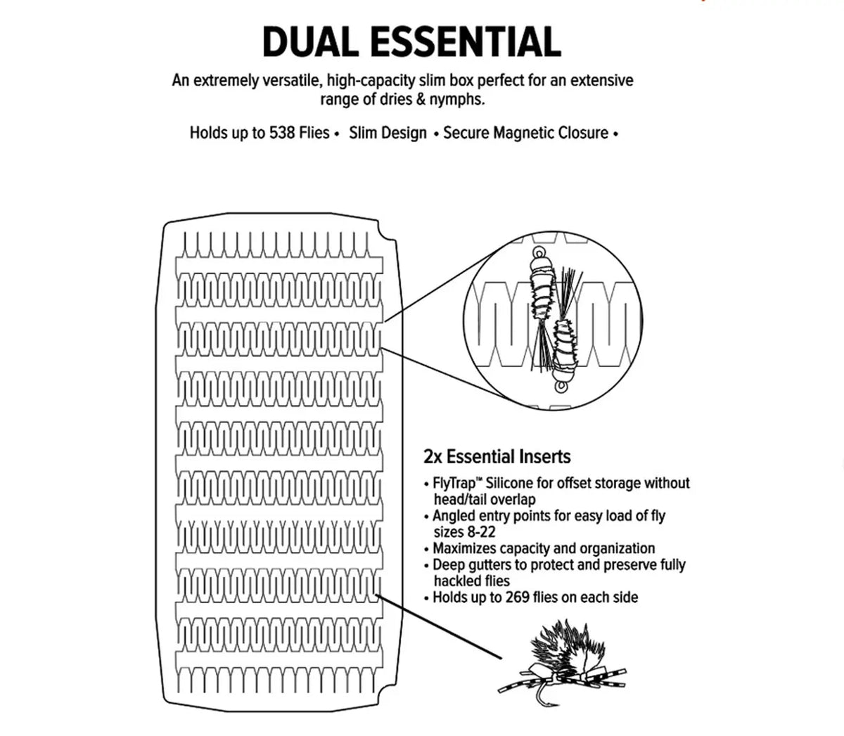 Umpqua UPG Silicone Essential DBL Fly Box