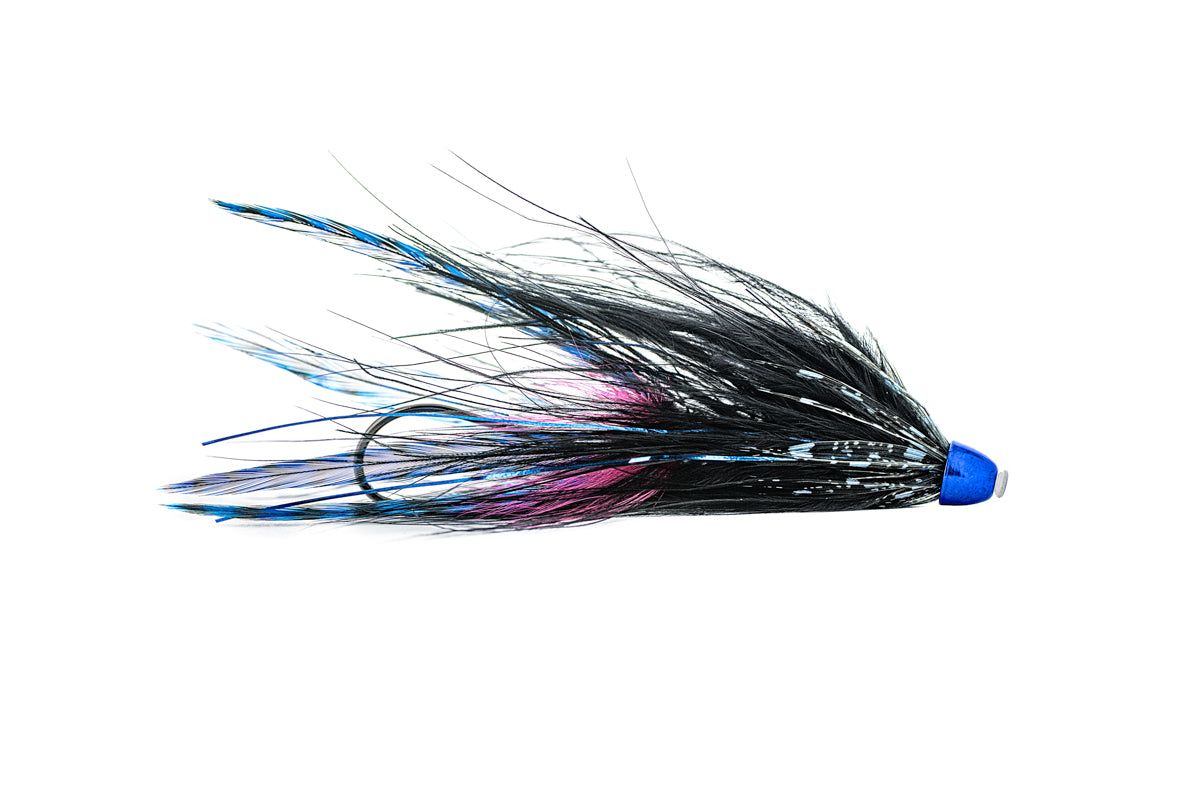 Aqua Flies Hartwick's Cone Wiggler - Black / Blue (3-Pack)