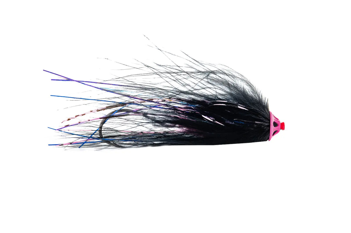 Aqua Flies Stu's Metal Head Tube - Black / Pink (3-Pack)