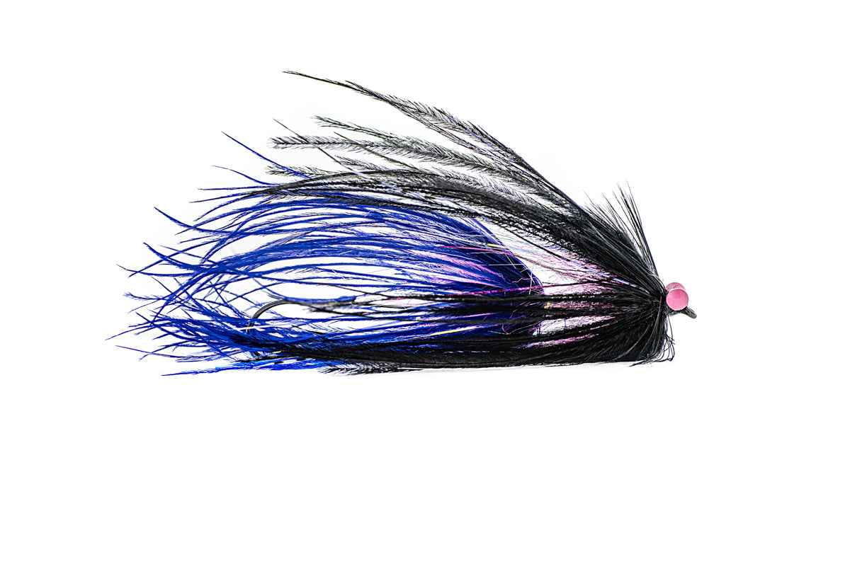 Aqua Flies Stu's Ostrich Intruder - Purple/Black (3-Pack)