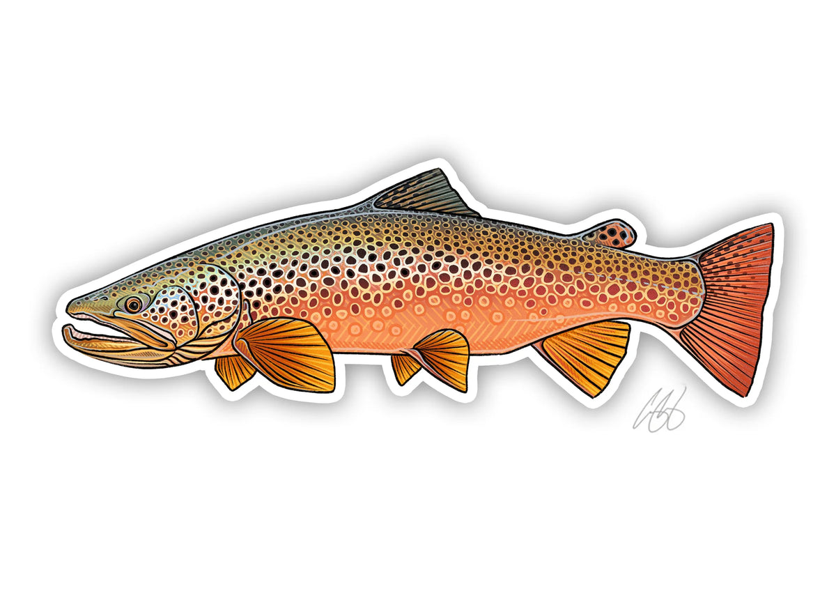 Casey Underwood Autumn Brown Trout Decal