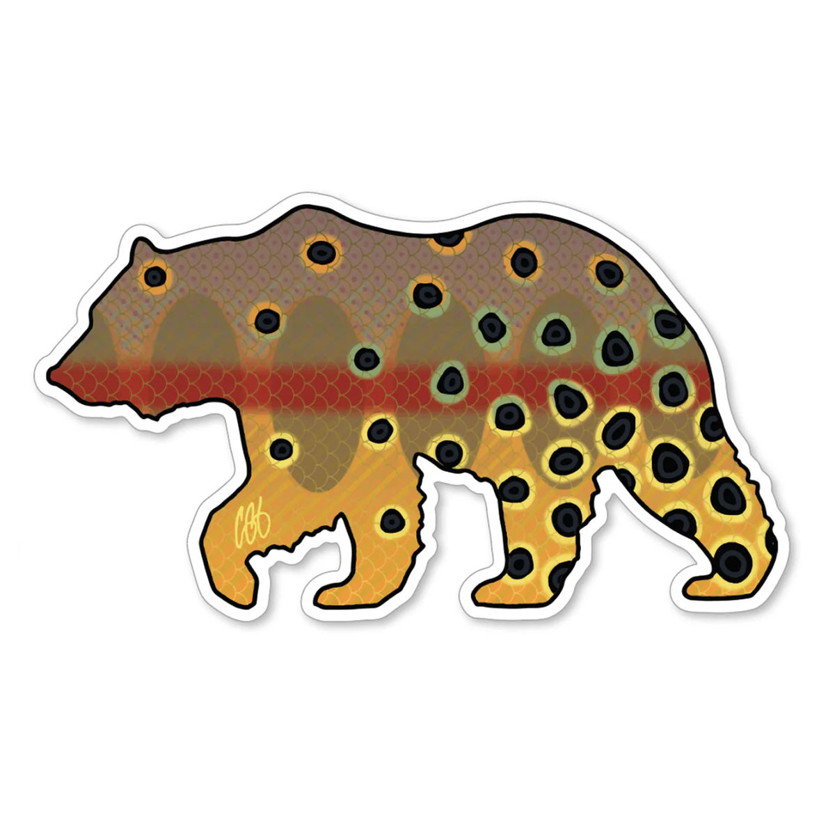Casey Underwood Bear - Golden Decal