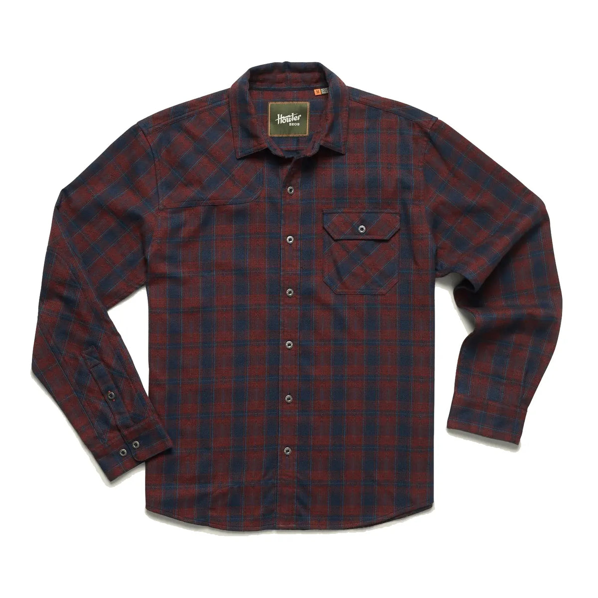 Howler Brothers Harker's Flannel - Barrett Plaid : Burgundy