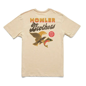 Howler Brothers Cotton Pocket T-Shirt - Osprey Prey : Black