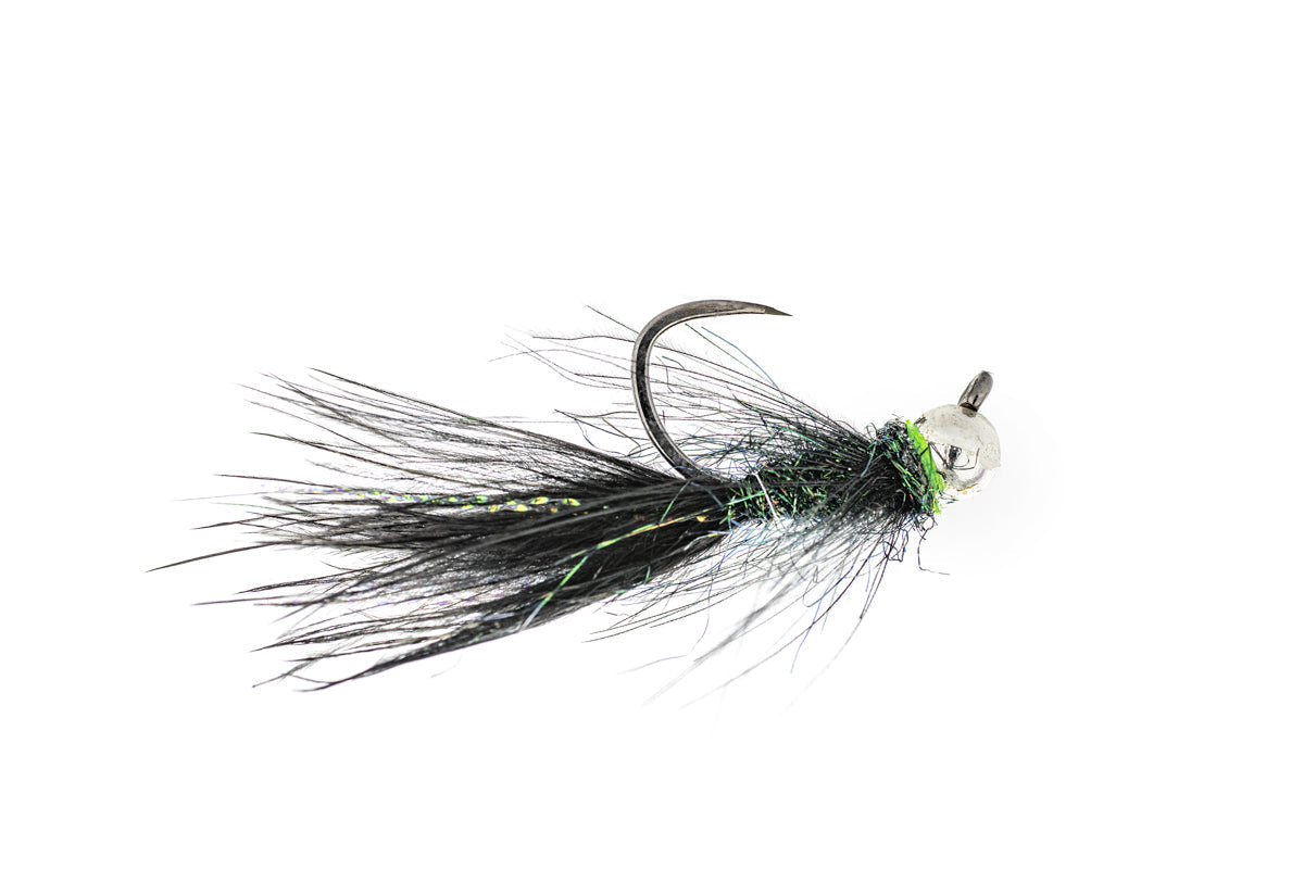 Fulling Mill CdC Jig Streamer Minnow - Black (3-Pack)