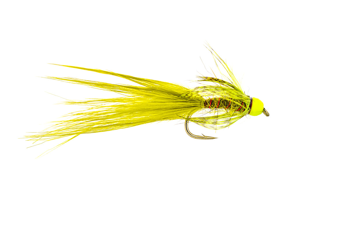 Fulling Mill Hot Head Damsel - Chartreuse Bead (3-Pack)