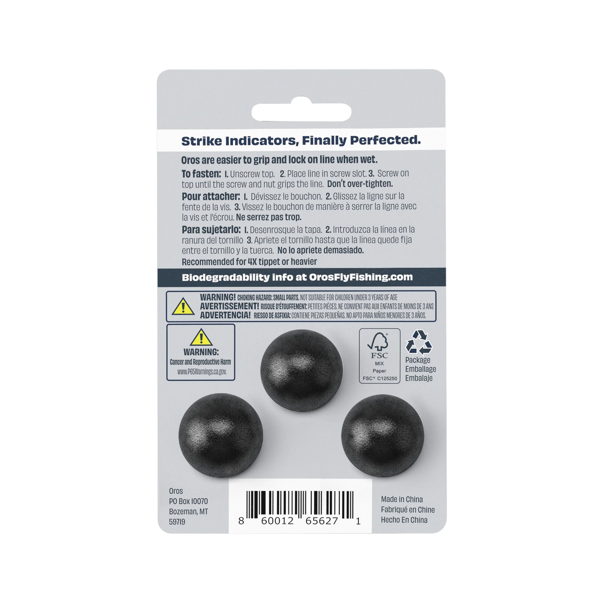 Oros Strike Indicator 3-Pack - Black