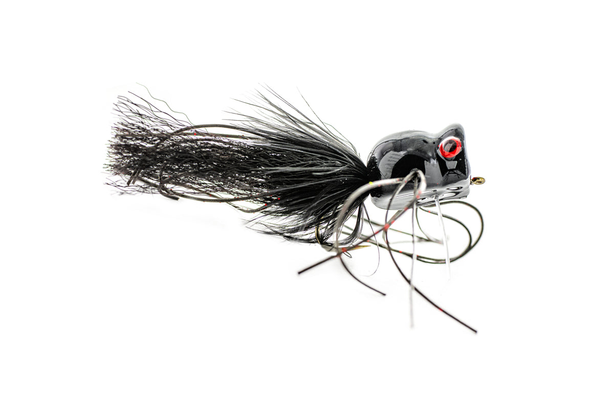 black frog fishing lure Voodoo Hendrix Co the Swamp Lord features optimally angled sticky sharp Fusion19 hooks and a supple yet durable body material that easily collapses Deps Slither K Topwater Frog