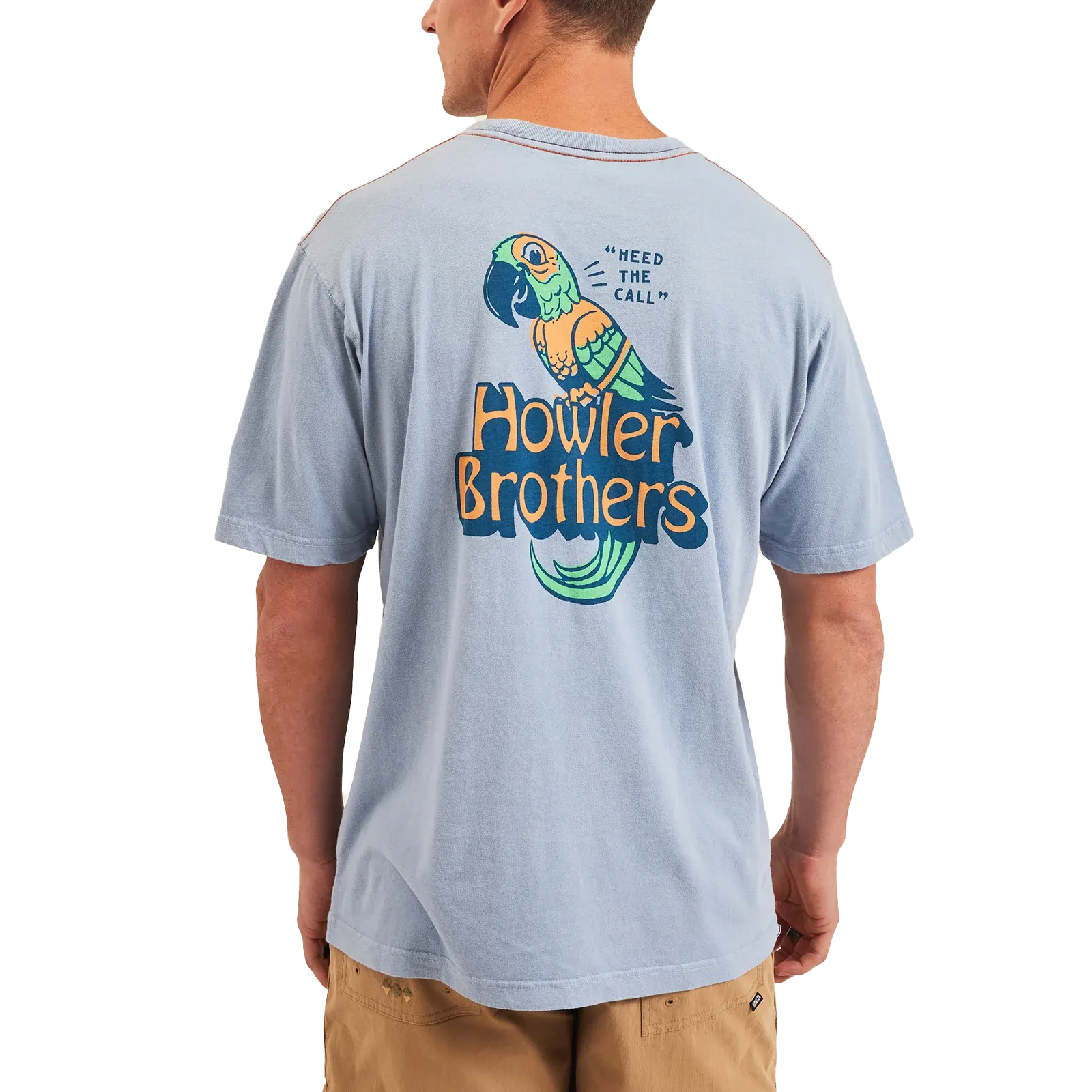 Howler Brothers Cotton T - Chatty Bird : Dusty Blue