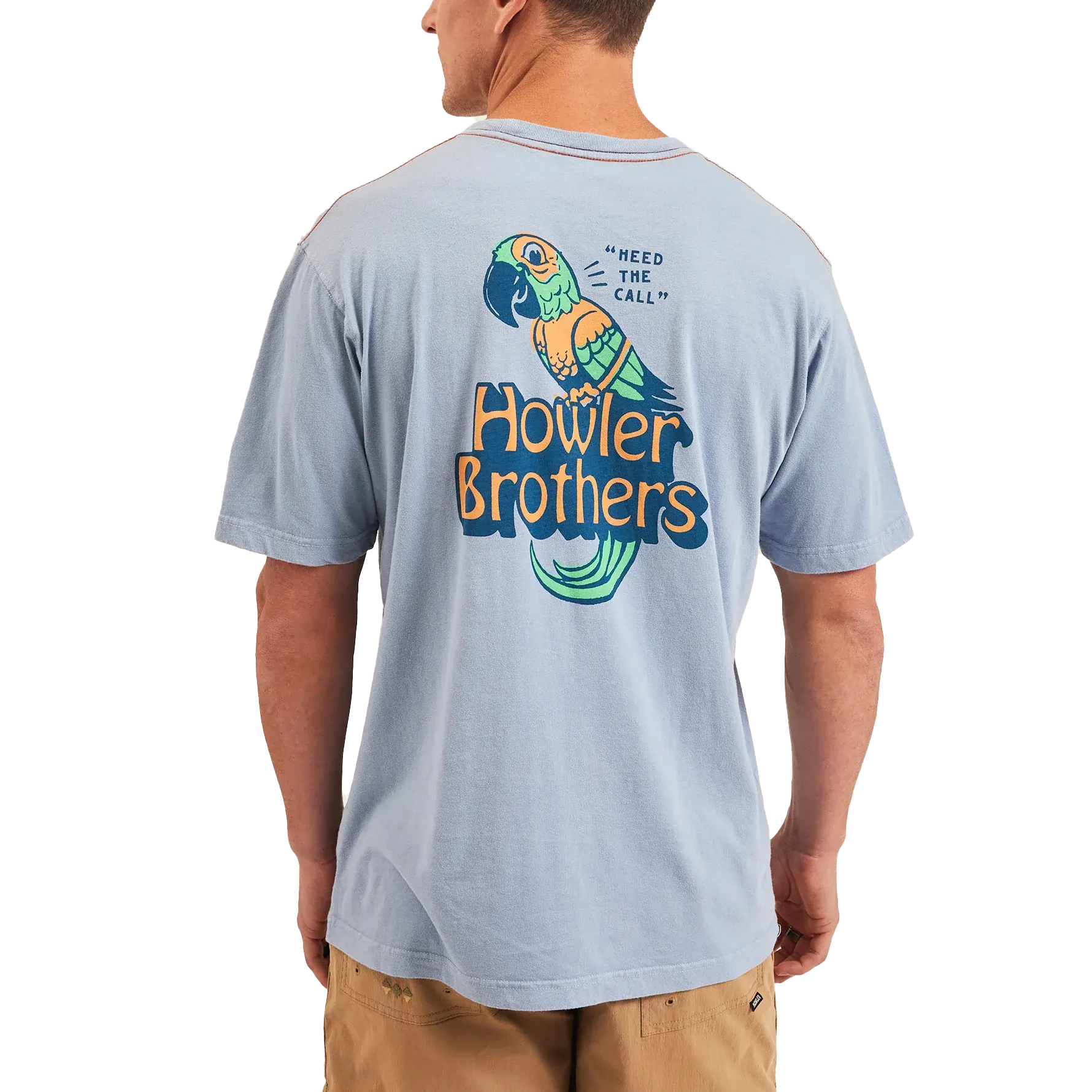 Howler Brothers Cotton T - Chatty Bird : Dusty Blue