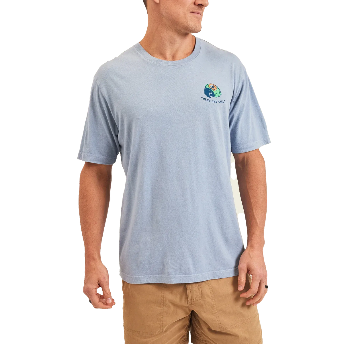 Howler Brothers Cotton T - Chatty Bird : Dusty Blue