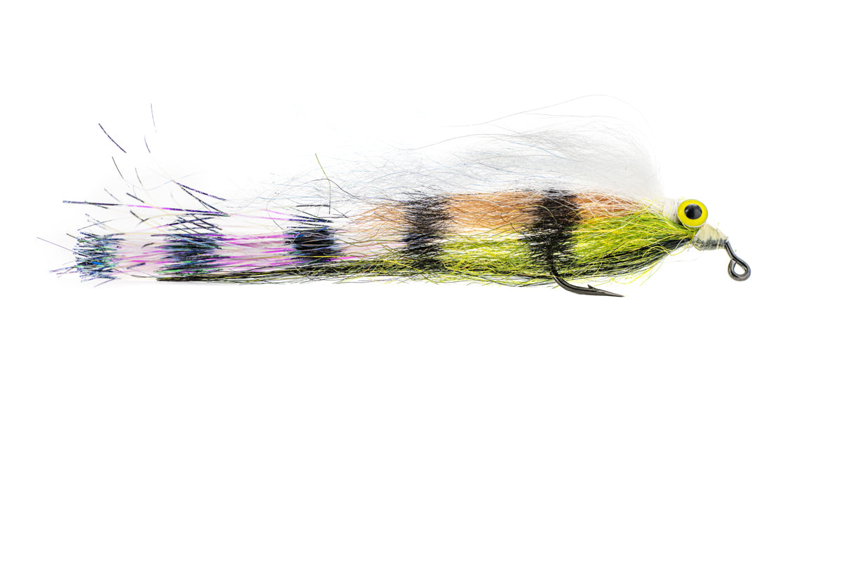 classic flash fish lures Solitude Flashtail Clouser - Olive/White (3-Pack)
