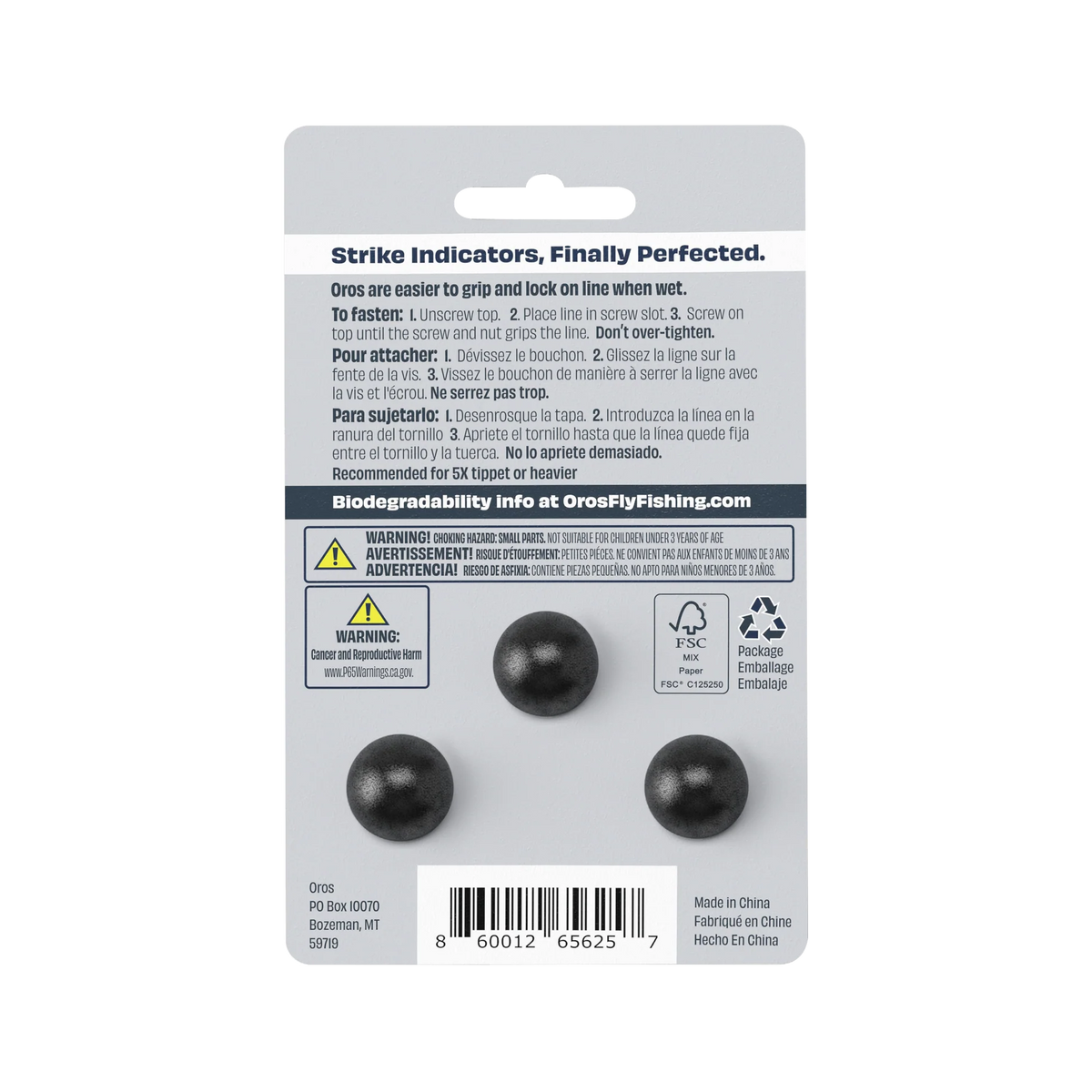 Oros Strike Indicator 3-Pack - Black