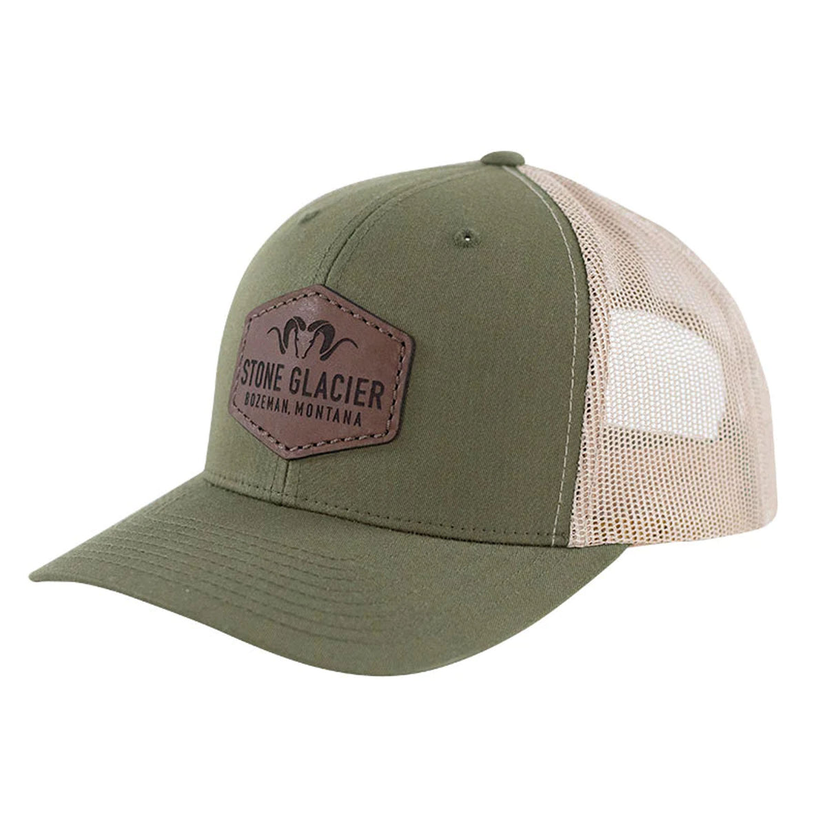 Stone Glacier Leather Patch Trucker Hat