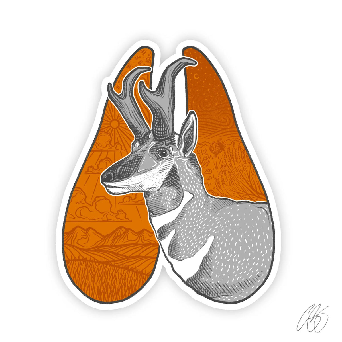 Casey Underwood Pronghorn Track Decal