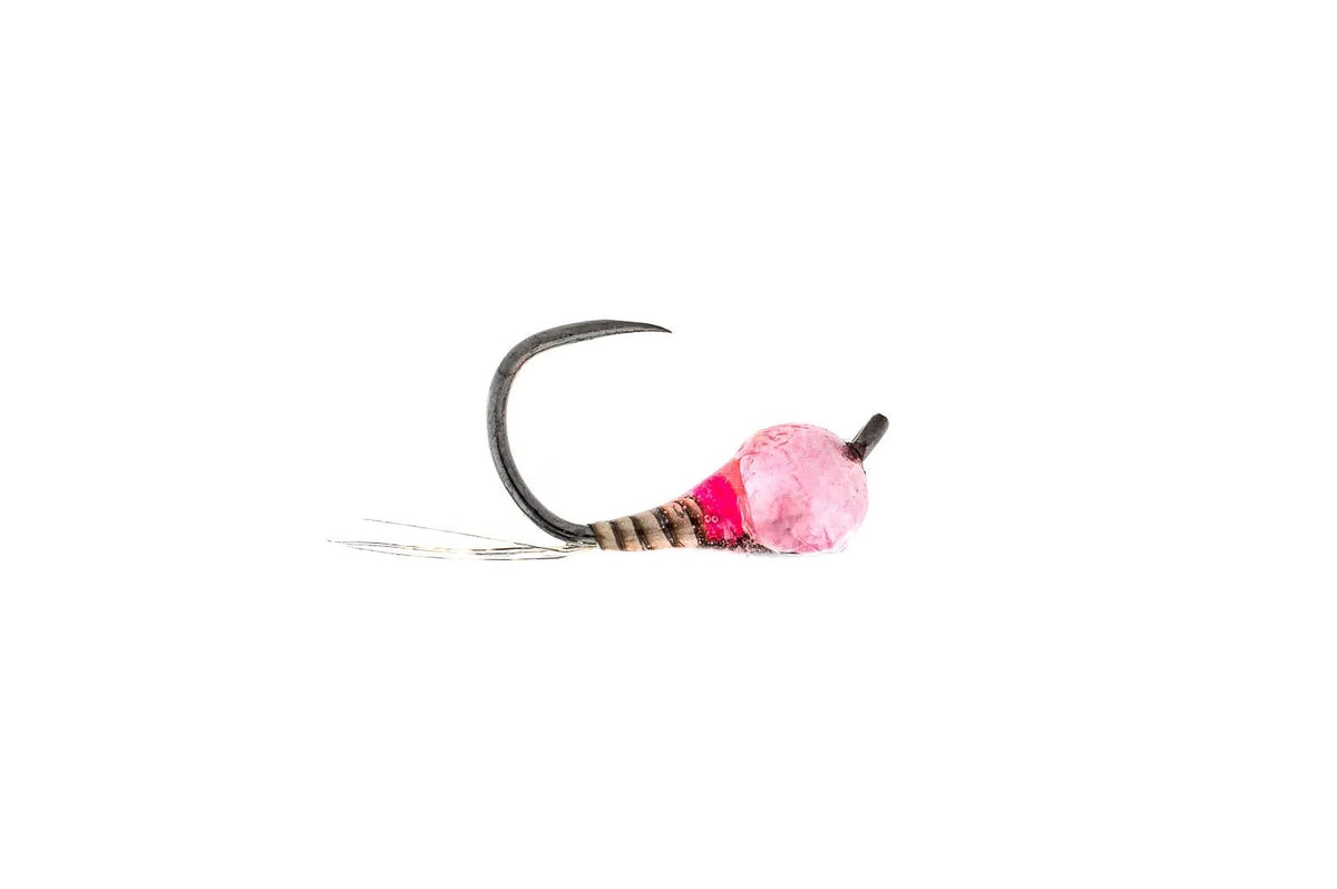 Umpqua Matchstick Quill Jig Pink Bead - Natural (3-Pack)