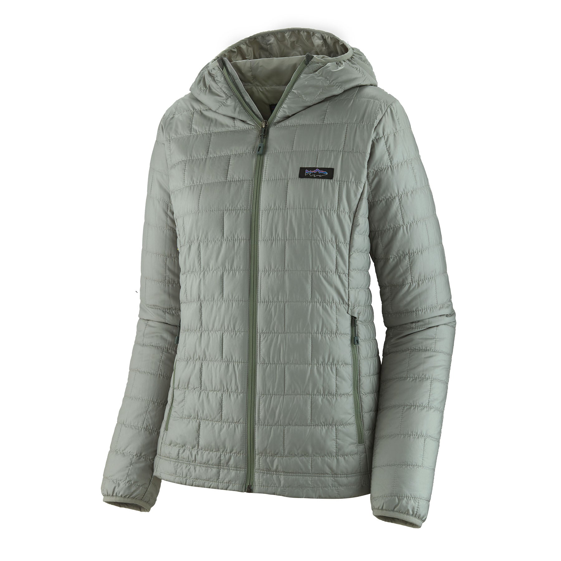Patagonia W's Nano Puff Fitz Roy Trout Hoody - Fin & Fire Fly Shop