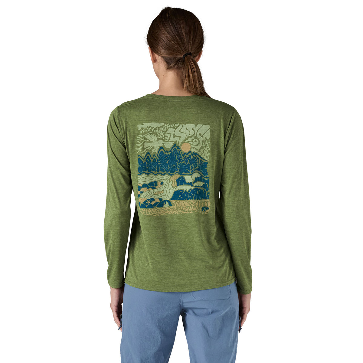 Patagonia W's L/S Capilene Cool Daily Graphic Shirt - Waters - DQ