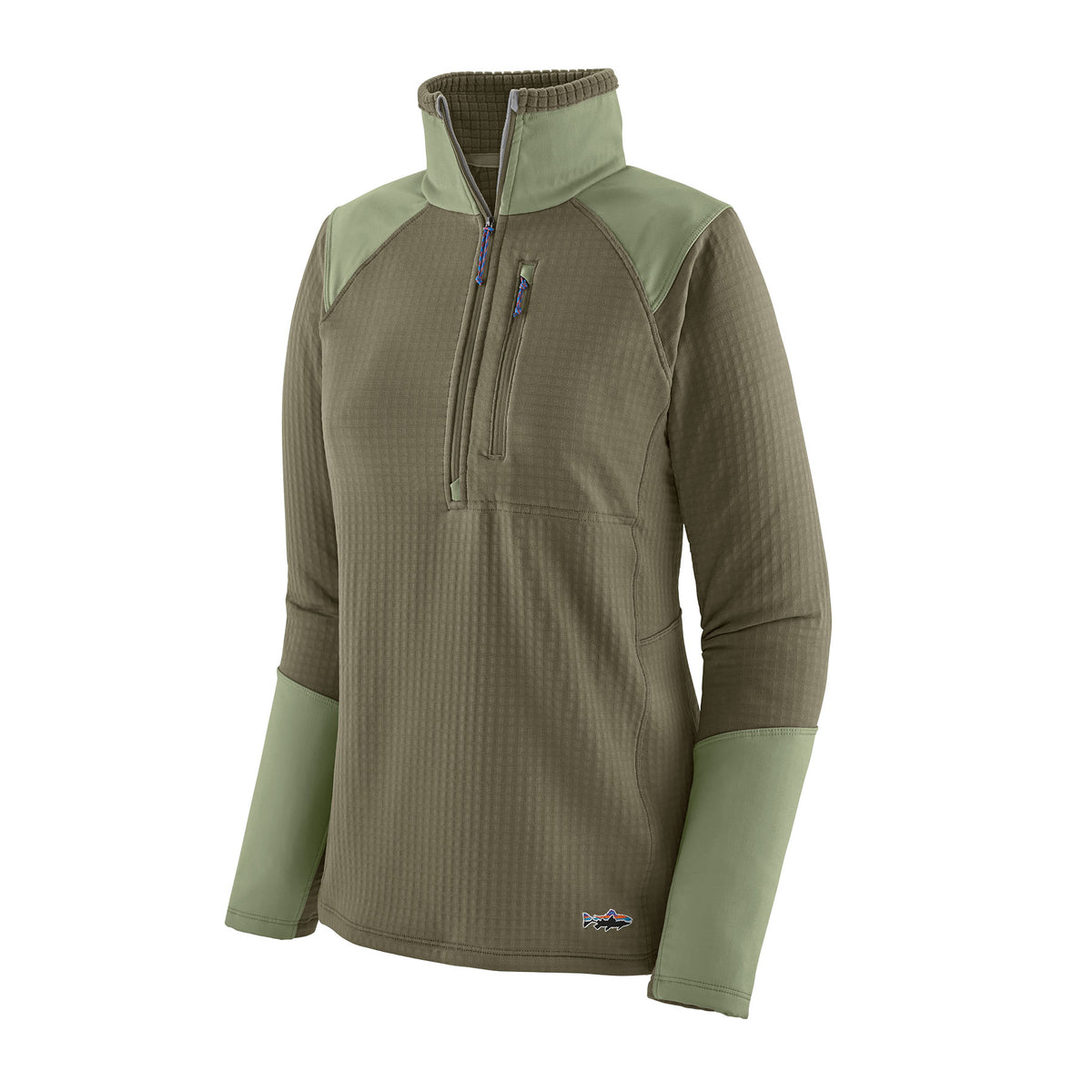 Patagonia W's L/S R1 Fitz Roy 1/4 Zip