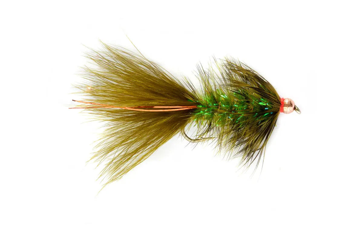 Fulling Mill Shimmer Bugger - Olive / Grizzly (3-Pack)