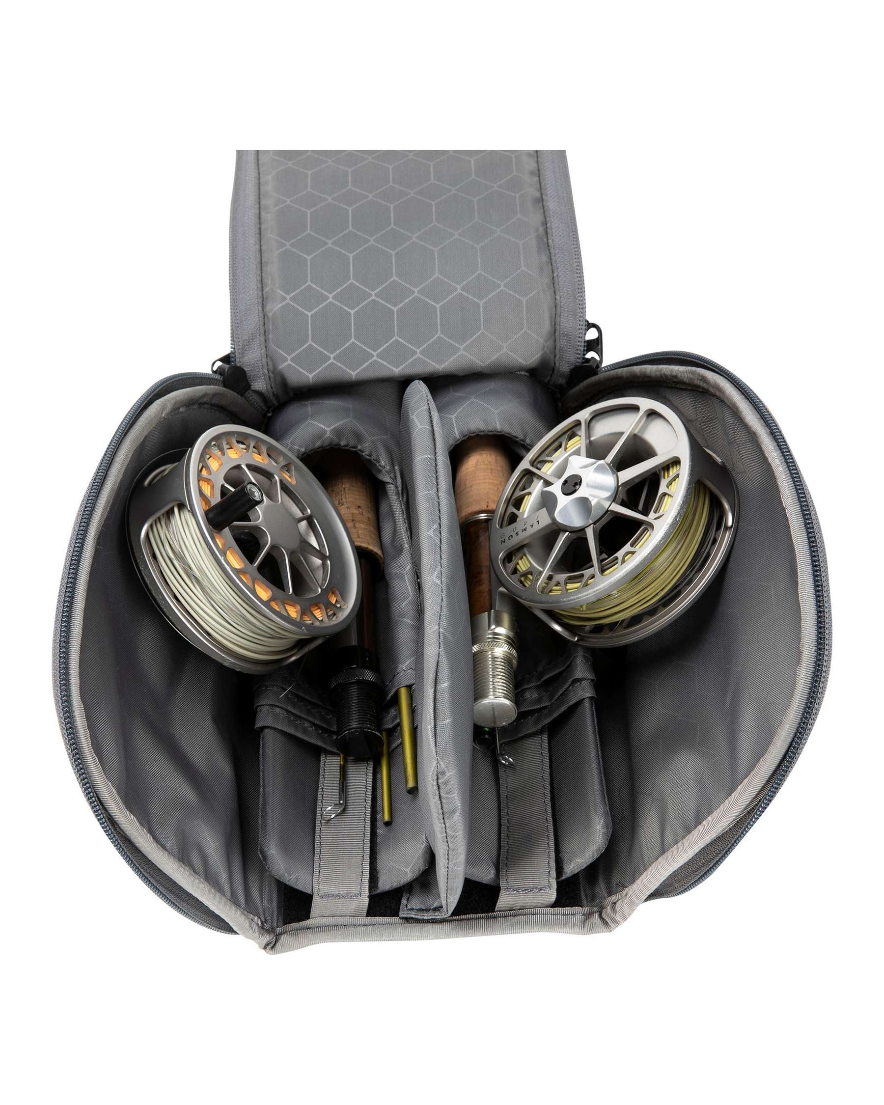 dual 2 piece fly rod and reel case Simms GTS Double Rod & Reel Vault