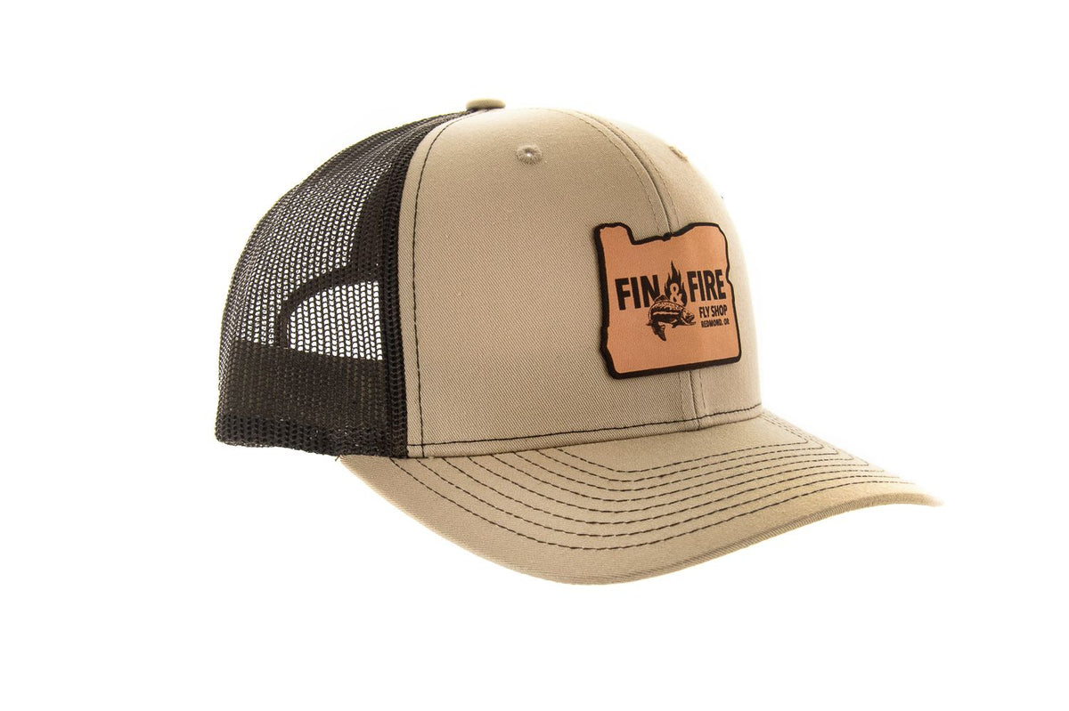 Fin & Fire Hat: Khaki/Coffee