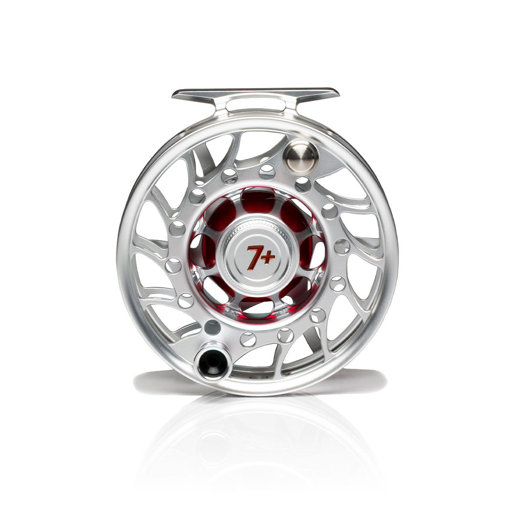 Hatch Iconic 7 Plus Fly Reel Mid Arbor / Clear/Red