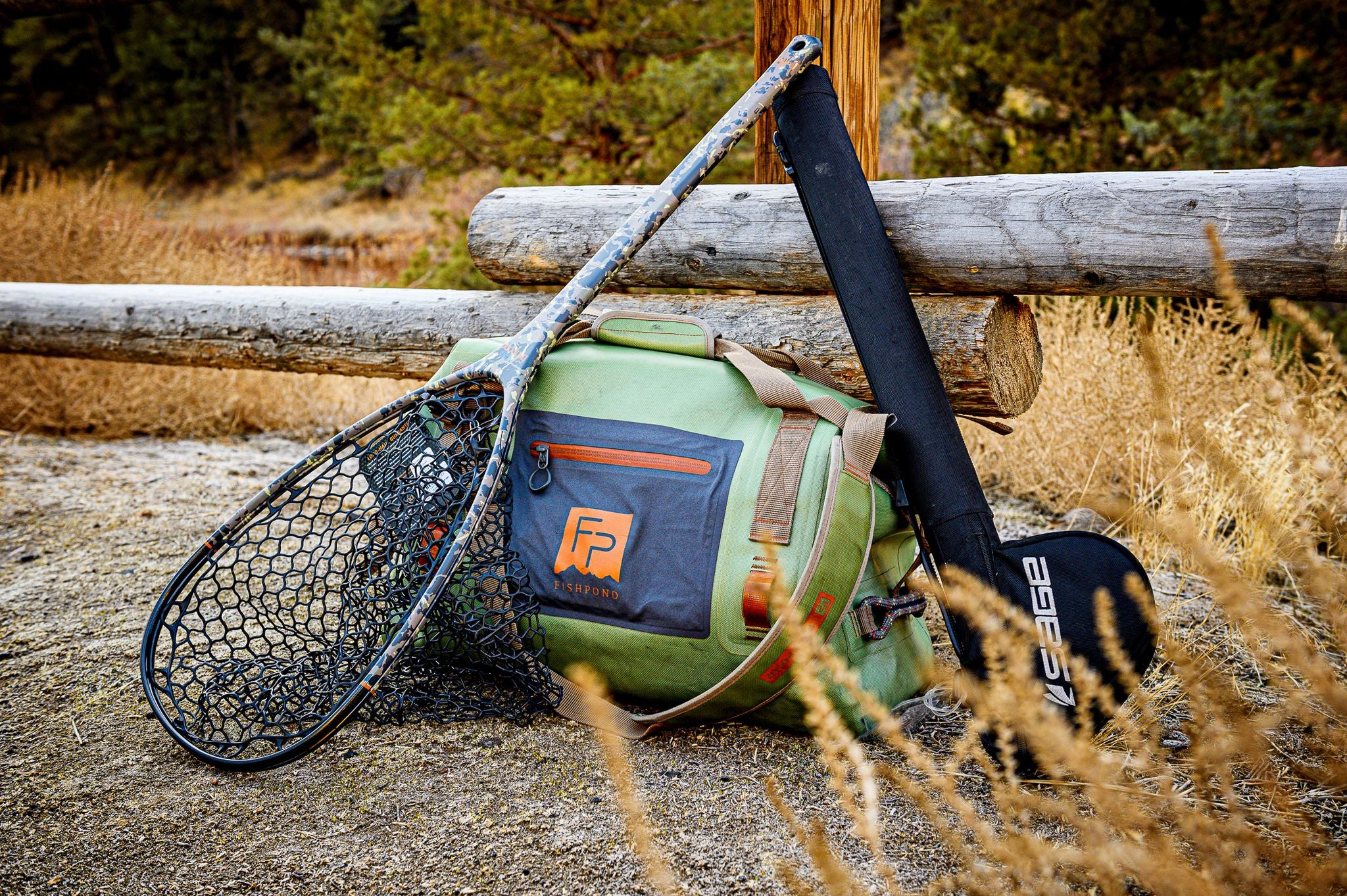 camo fishing net Fishpond Nomad Mid-Length Net