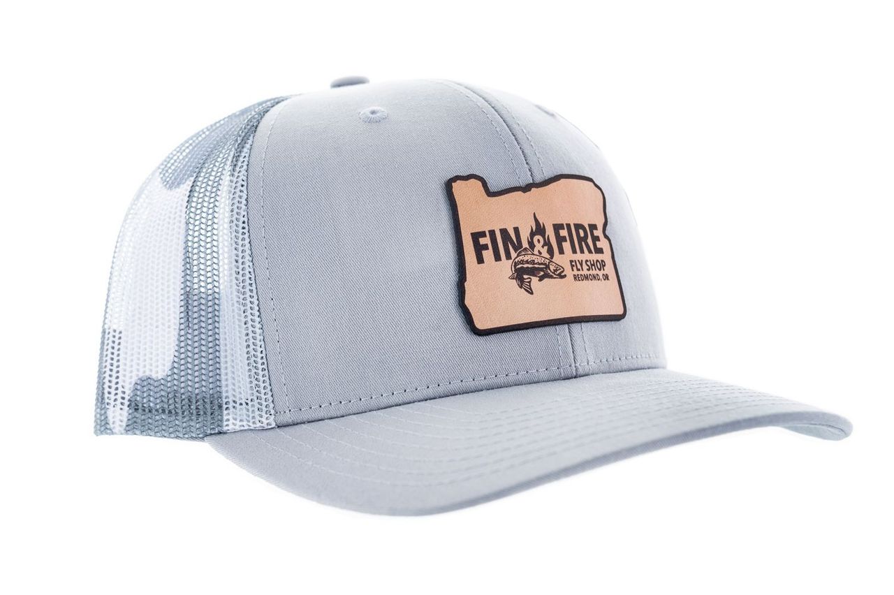 Fin & Fire Logo Hat: Silver/ Grey Camo