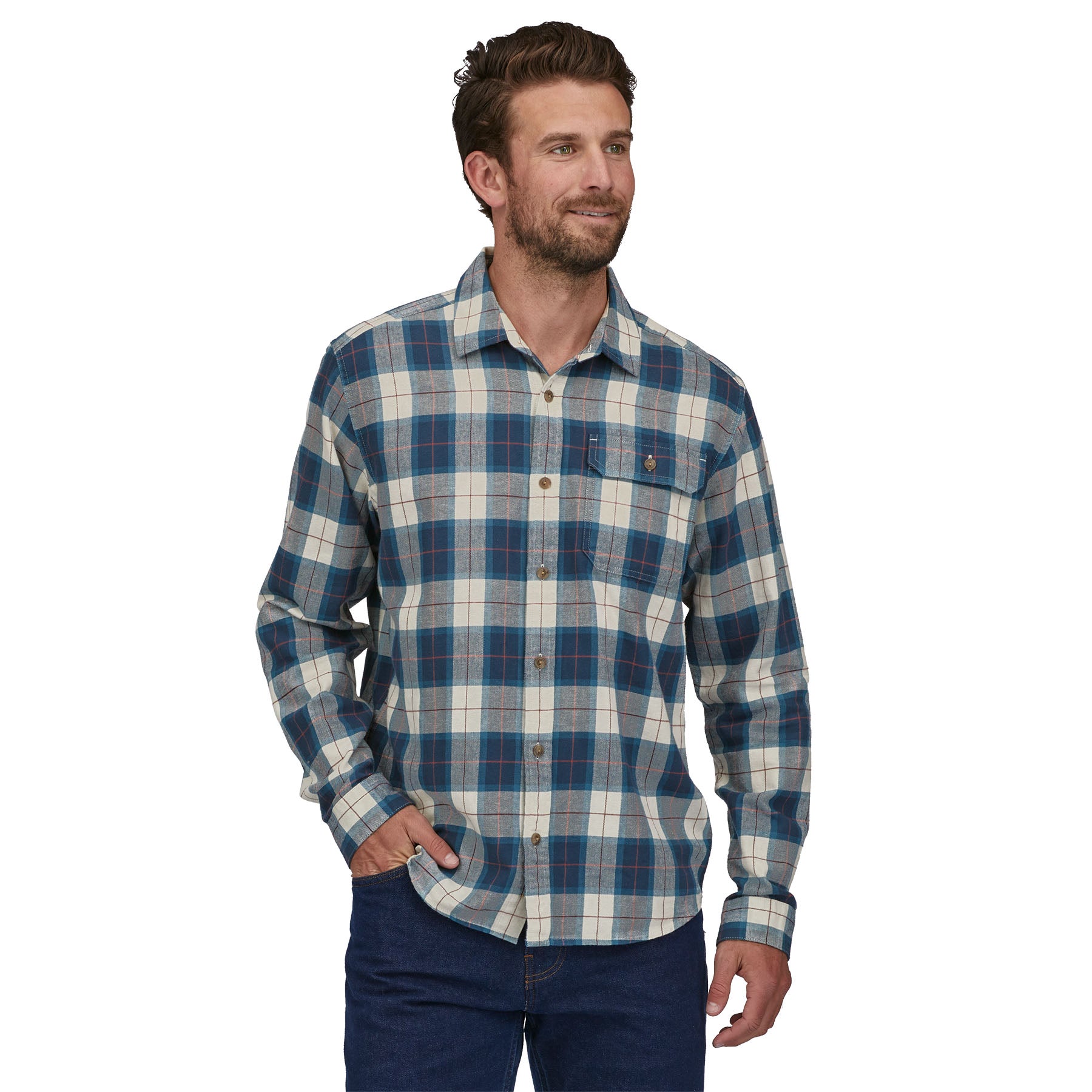 hud social sandsynlighed Patagonia M's L/S Cotton in Conversion LW Fjord Flannel Shirt - Fin & Fire  Fly Shop