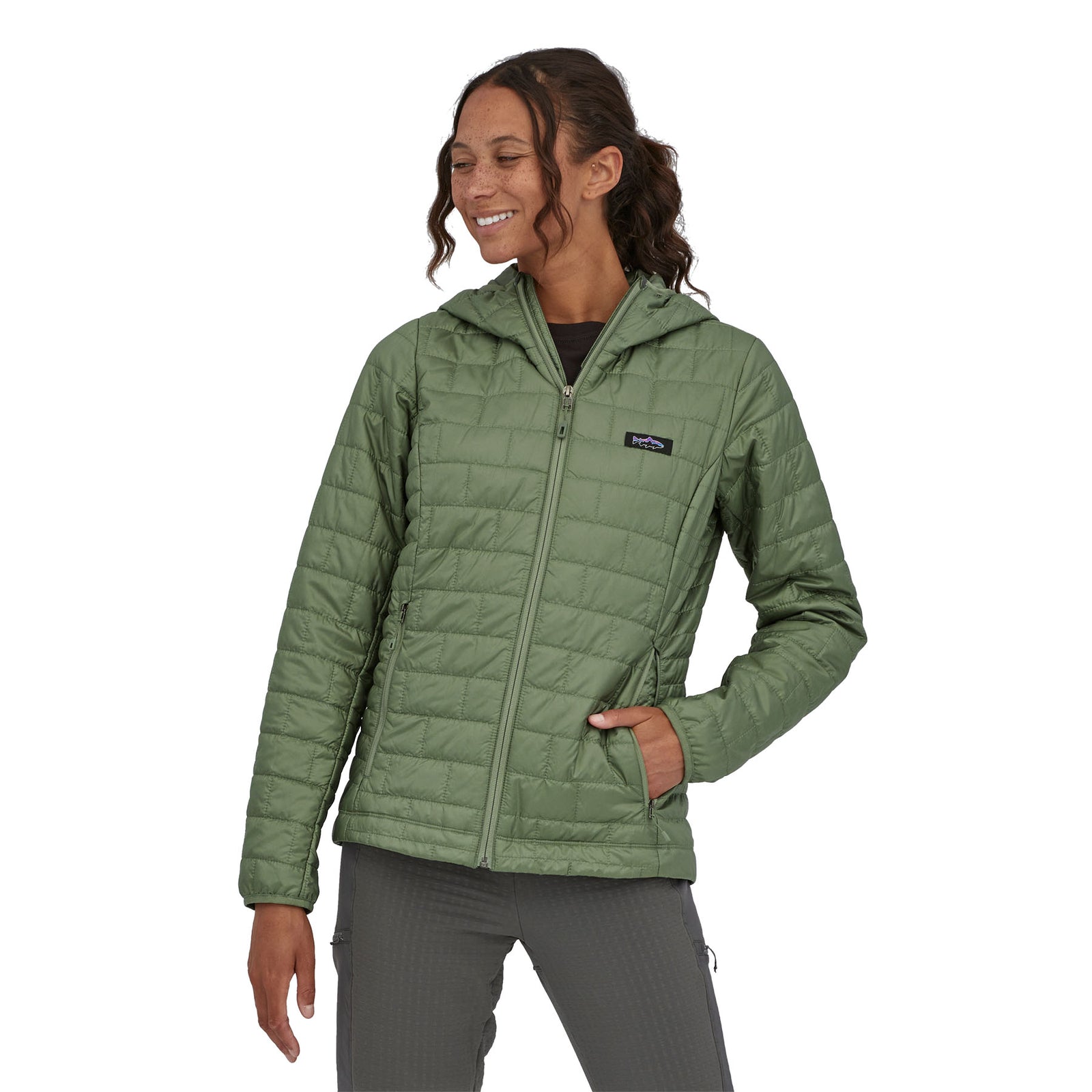 Patagonia W's Nano Puff Fitz Roy Trout Hoody