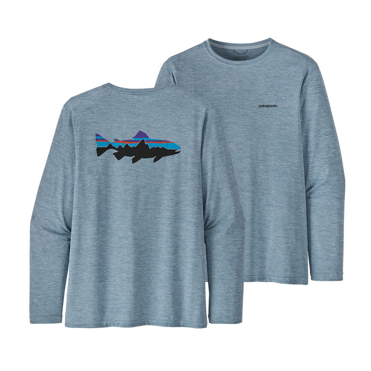 Patagonia M's L/S Capilene Cool Daily Fish Graphic Shirt